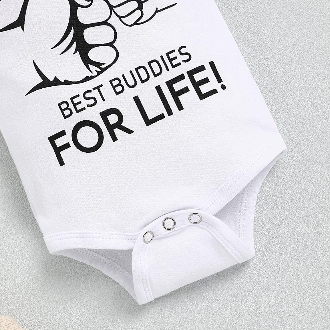 Conjunto de bebé con estampado Daddy And Me Best Buddies For Life de 3 piezas