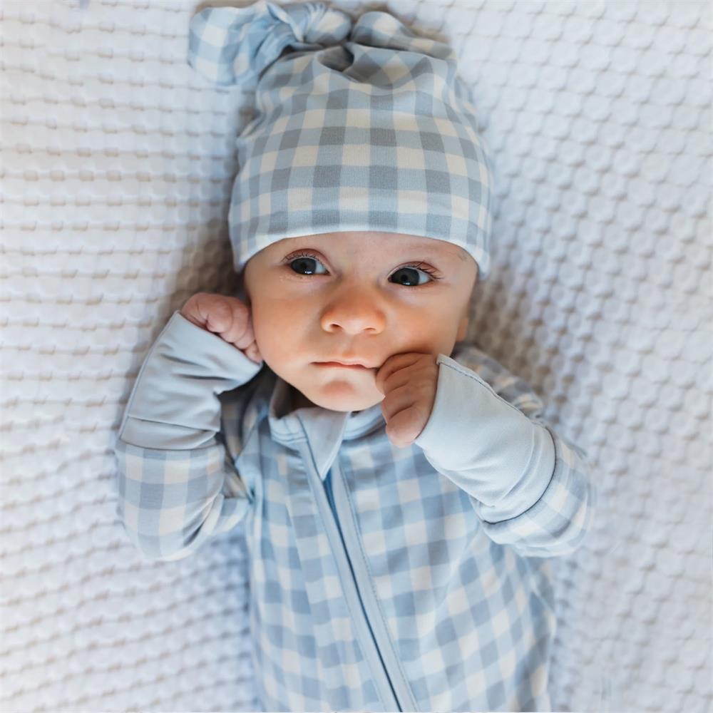 Comfy Plaid Print Long Sleeve Zipper Baby Jumpsuit
