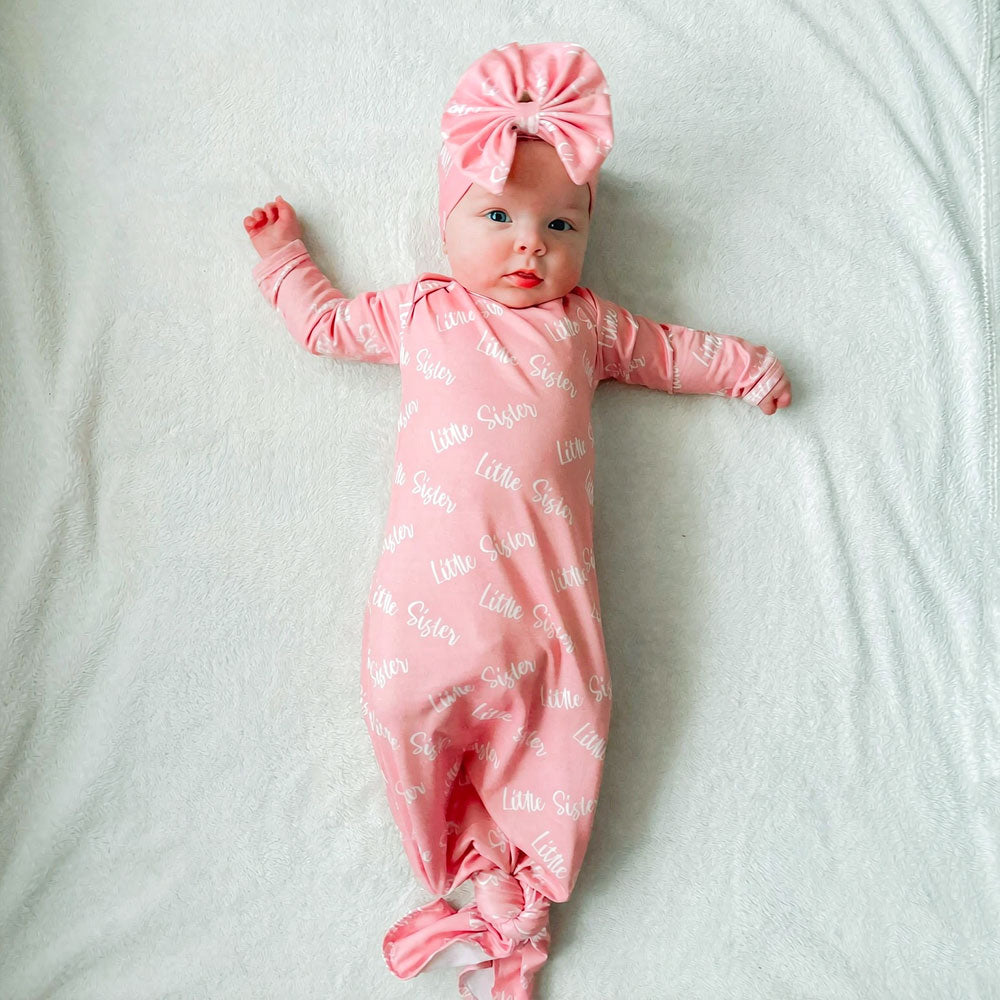 2PCS Little Sister Letter Printed NewBorn Baby Sleeping Bag