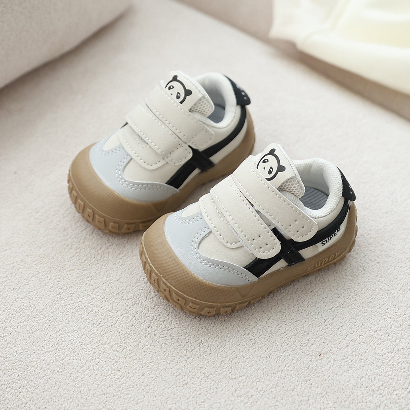 Unisex Baby & Toddler Colorblock Non-Slip Soft Sole First Walker Sneakers