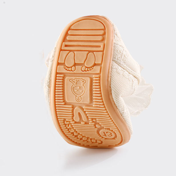 Solid Color Bow Lace Soft Sole Walking Baby Shoes