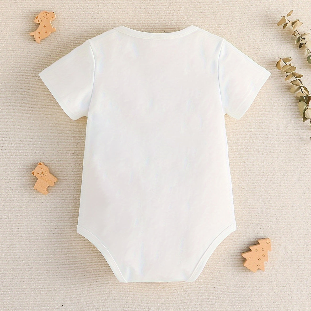 2PCS Pack My Diapers Letter Printed Short Sleeve Baby Romper