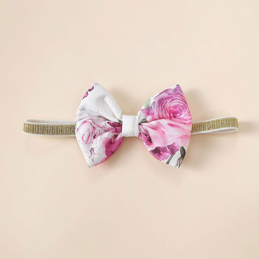 3PCS Adorable I Got It From My Letter Floral Printed Short Sleeve Baby Set