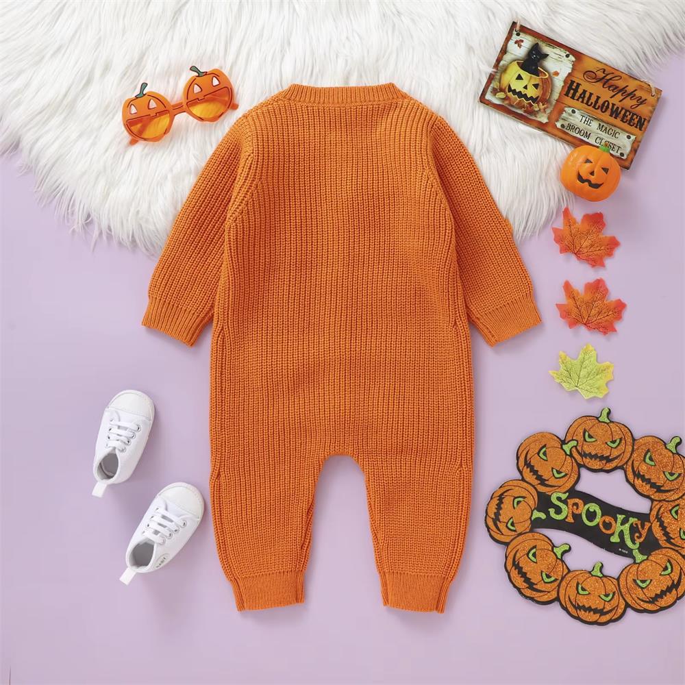 Halloween Knitted Long Sleeve Baby Jumpsuit