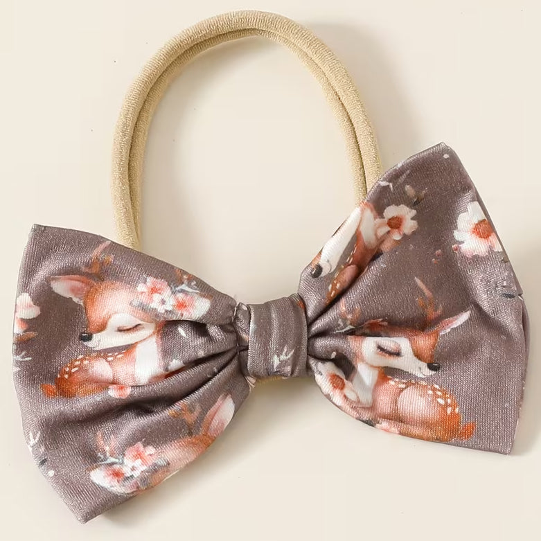 4PCS  Hello I'm New Here Deer Letter Floral Printed Baby Set