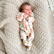 Lovely Floral Printed Long Sleeve Baby Jumpsuit