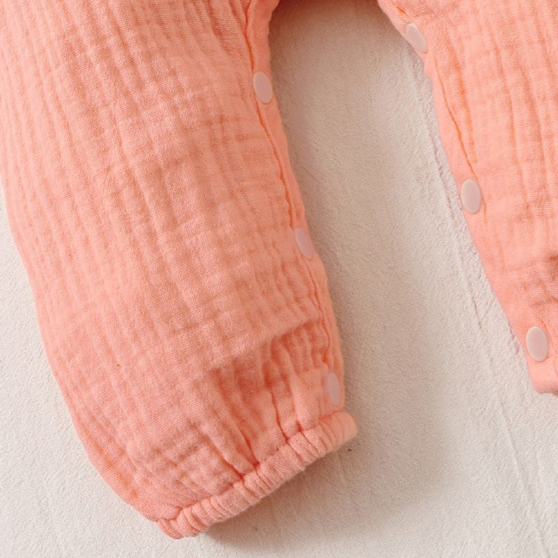 Lovely Floral Printed Lace Long Sleeve Baby Jumpsuit