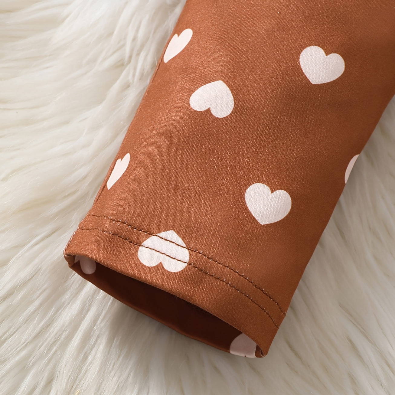 3PCS Lovely Heart Printed Long Sleeve Baby Set