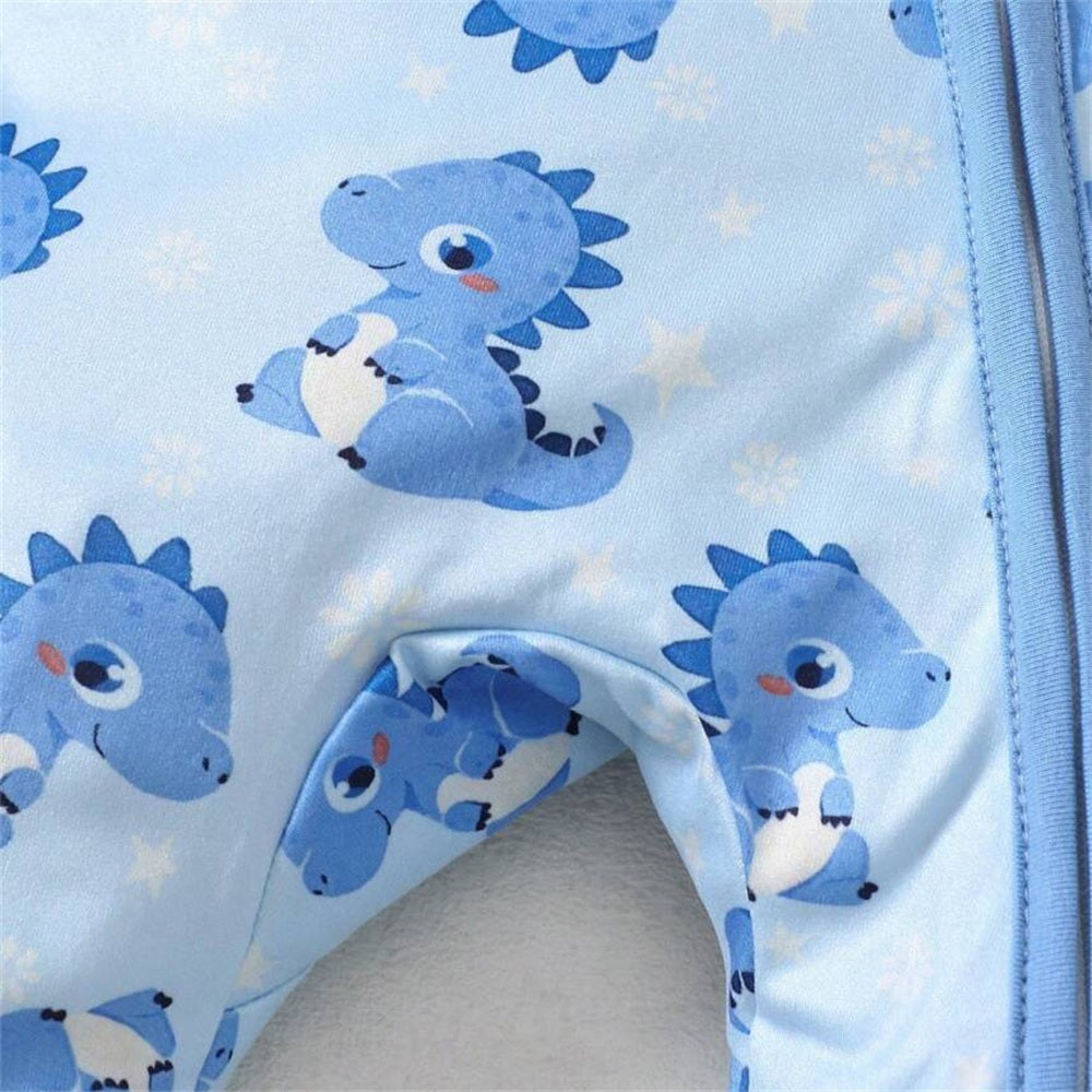 Casual Dinosaur Printed Long Sleeve Zipper Baby Boy Jumpsuit