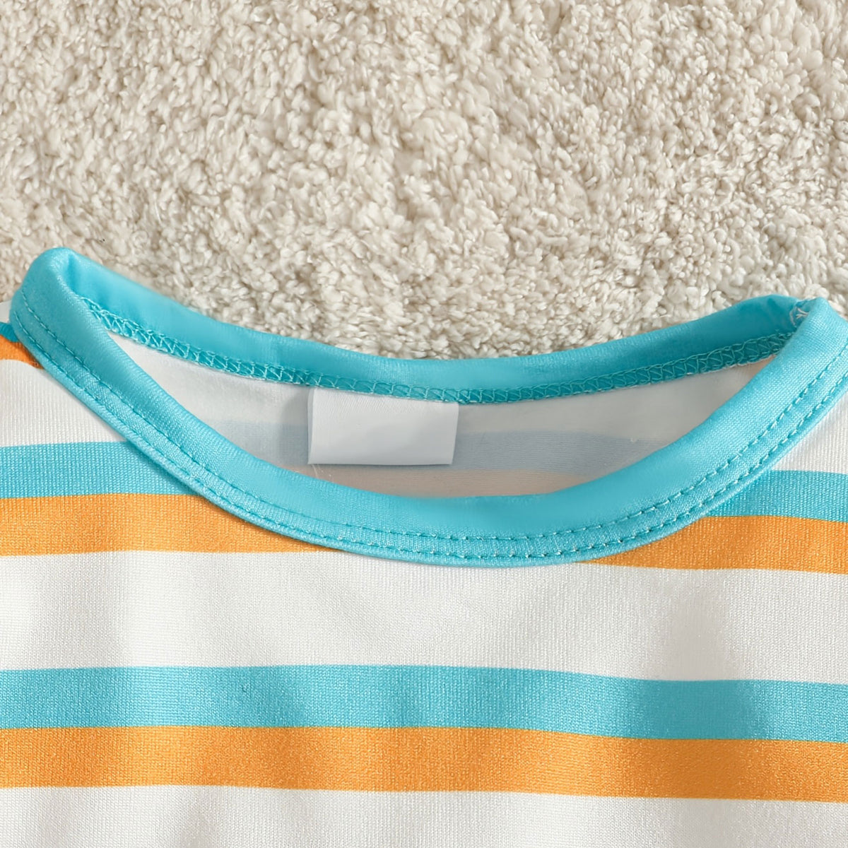 3PCS Dinosaur and Stripe Print Long Sleeve Baby Boy Overalls Set