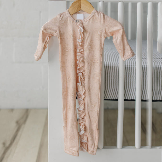 Lovely Sun Printed Long Sleeve Baby Jumpsuit