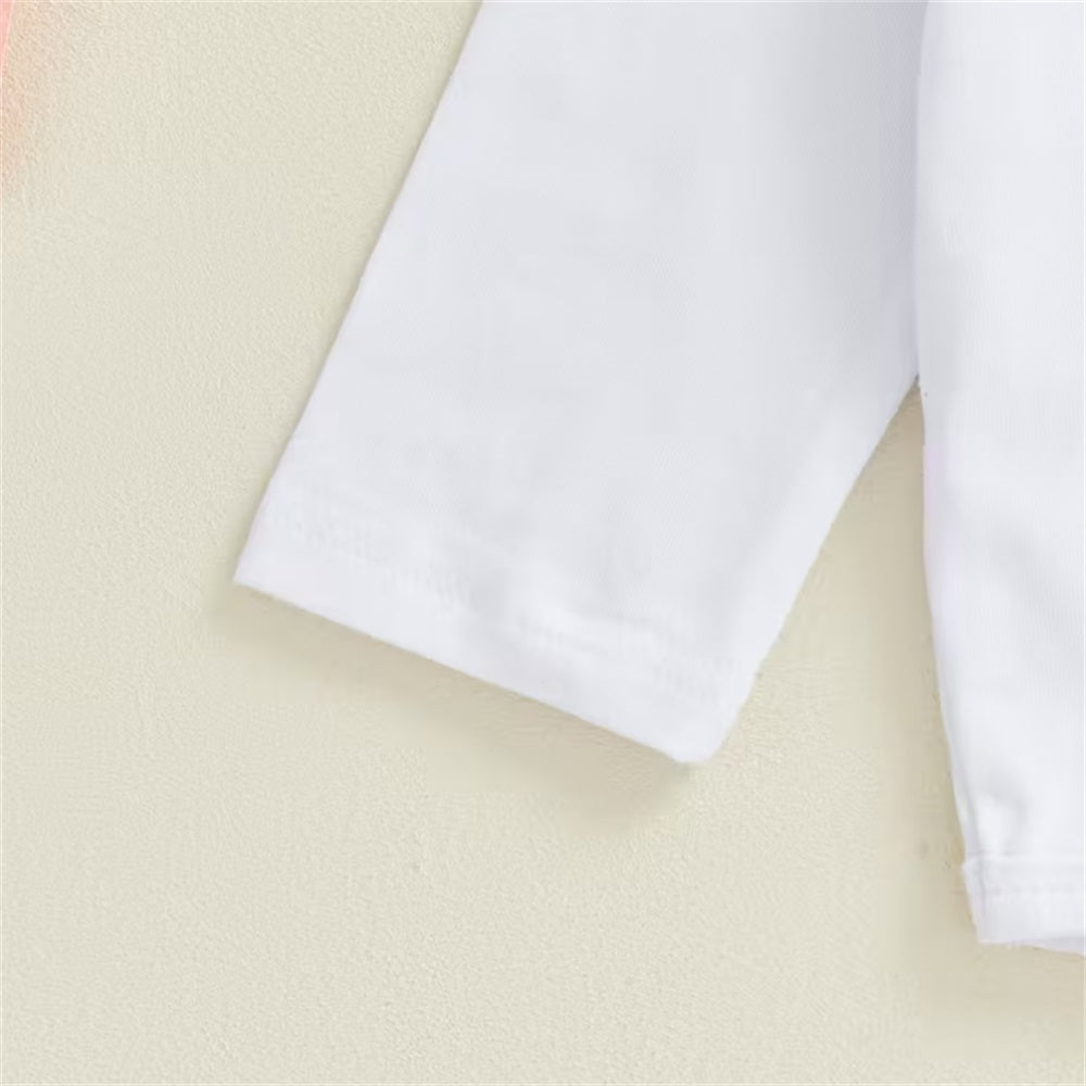 4PCS Be Mine Heart Print Plaid Long Sleeve Baby Set