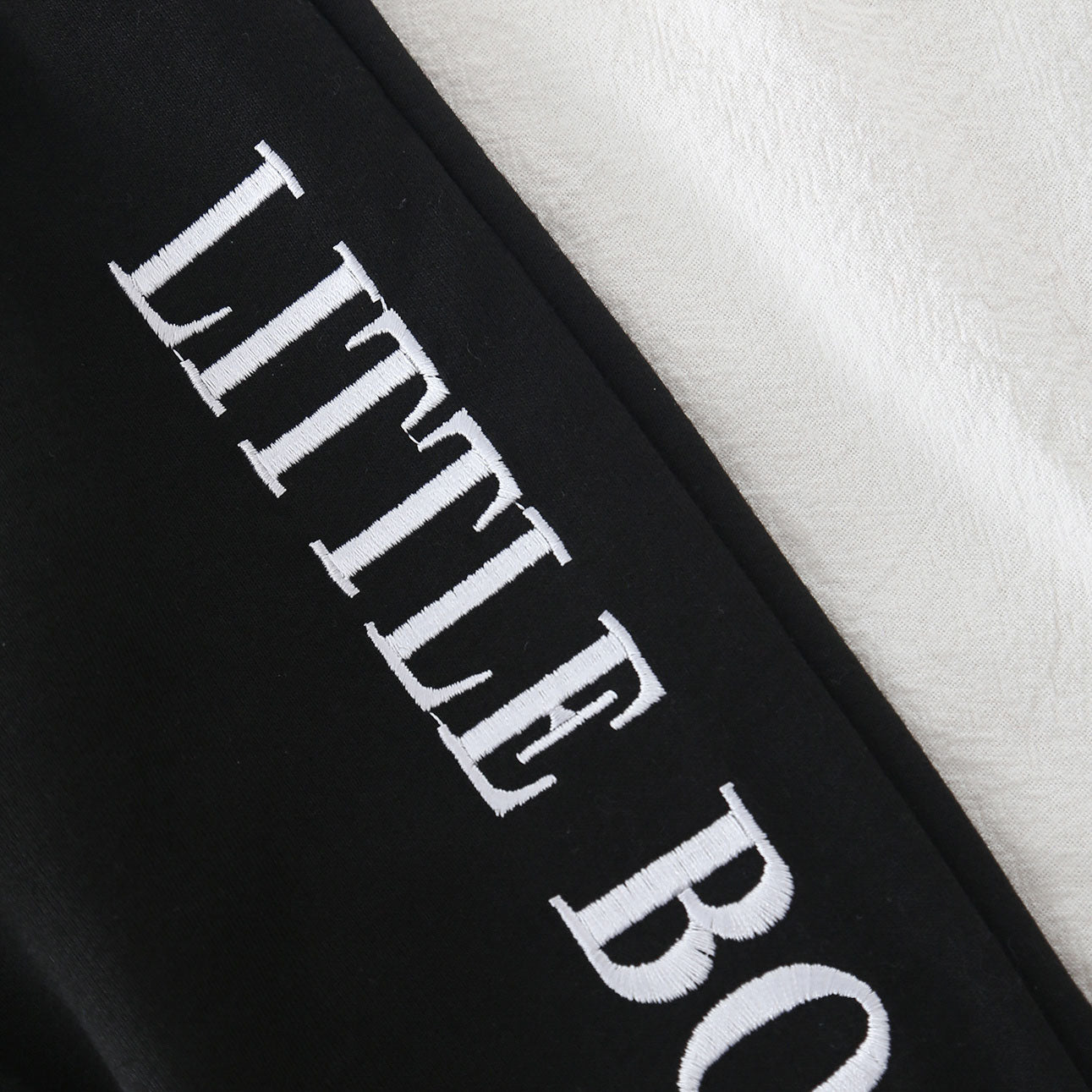 2PCS Little Boy Letter Plaid Printed Long Sleeve Baby Boy Set