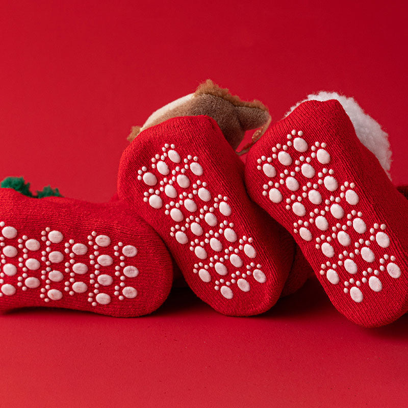 Thick Warm Christmas 3D Figure Decor Baby Socks