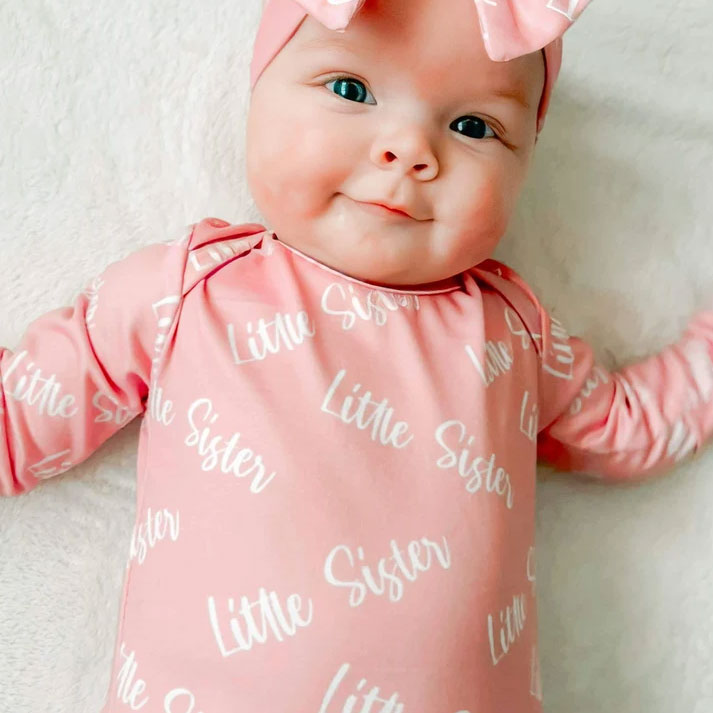 2PCS Little Sister Letter Printed NewBorn Baby Sleeping Bag