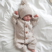 2PCS Angelic Newborn Solid Color Baby Jumpsuit