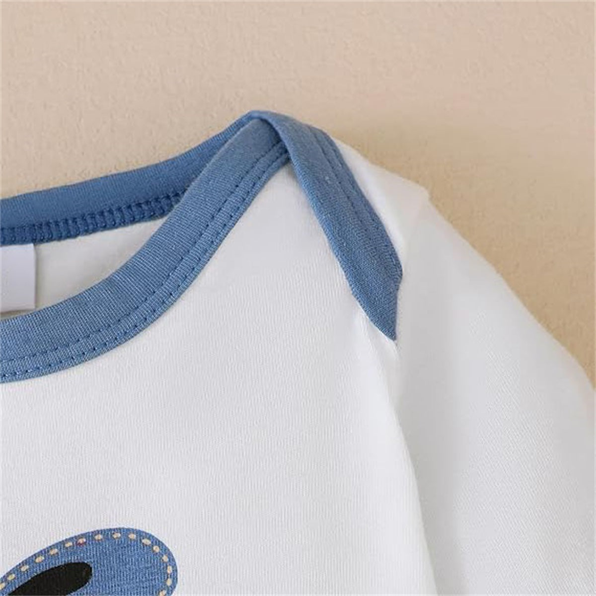 3PCS Dog Stripe Print Long Sleeve Baby Set