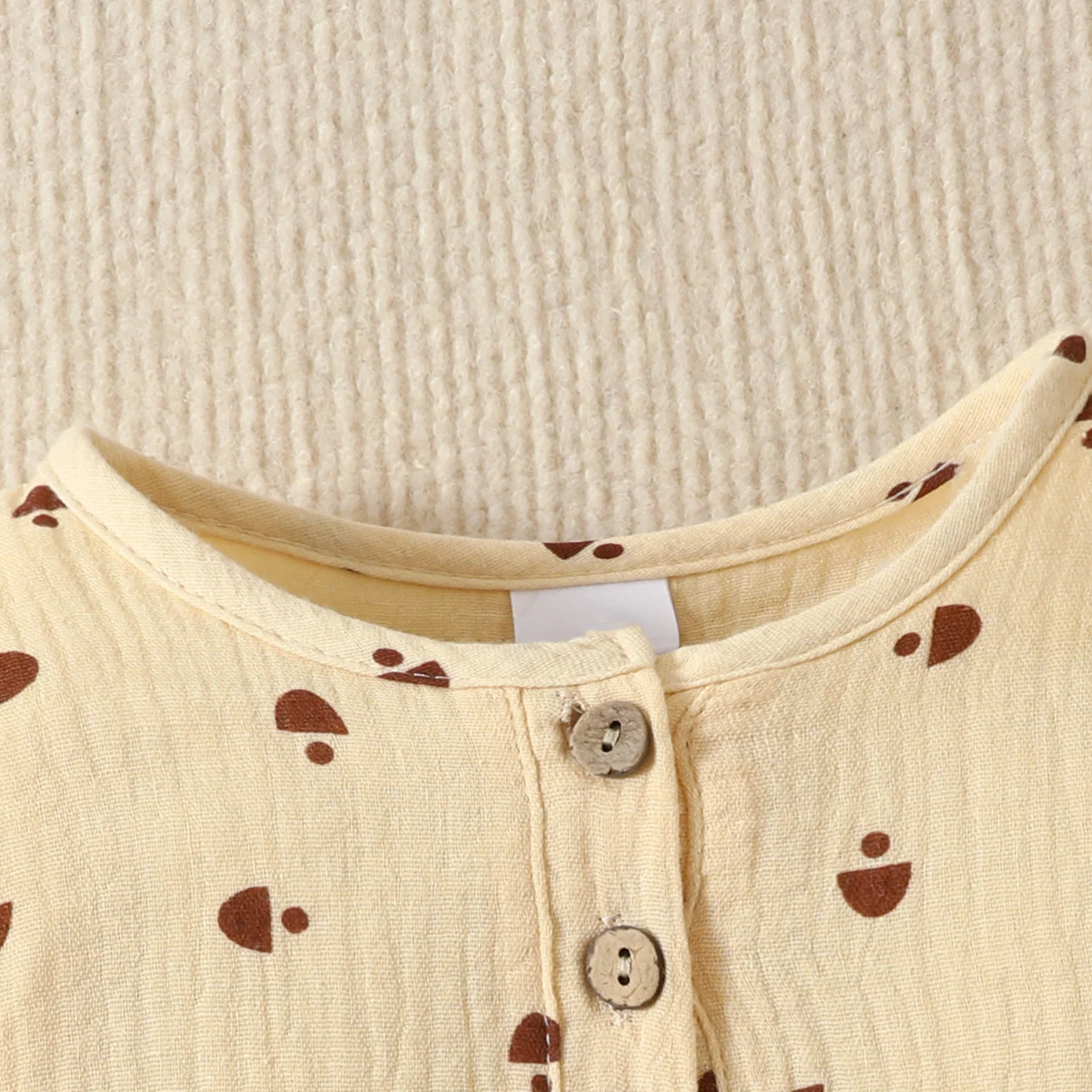 Lovely Mushroom Printed Long Sleeve Baby Jumpsuit