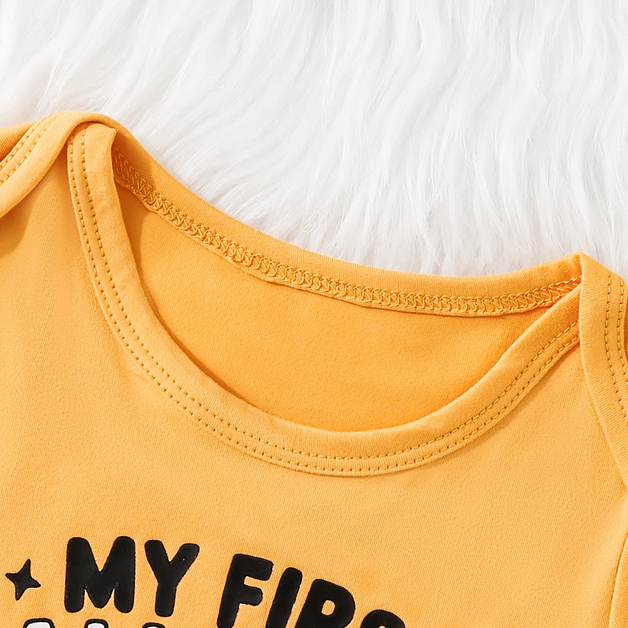 3PCS Spooky My First Halloween Ghost Printed Long Sleeve Baby Set