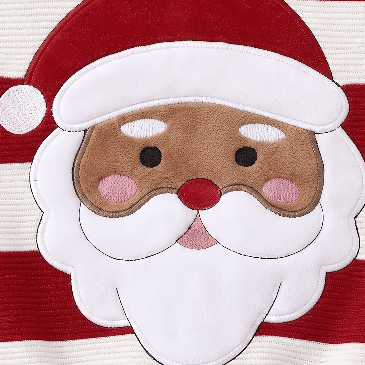 2PCS Lovely Santa Claus and Stripe Print Long Sleeve Baby Set