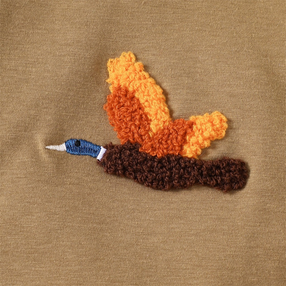 3PCS Casual Wild Duck Print Long Sleeve Baby Set