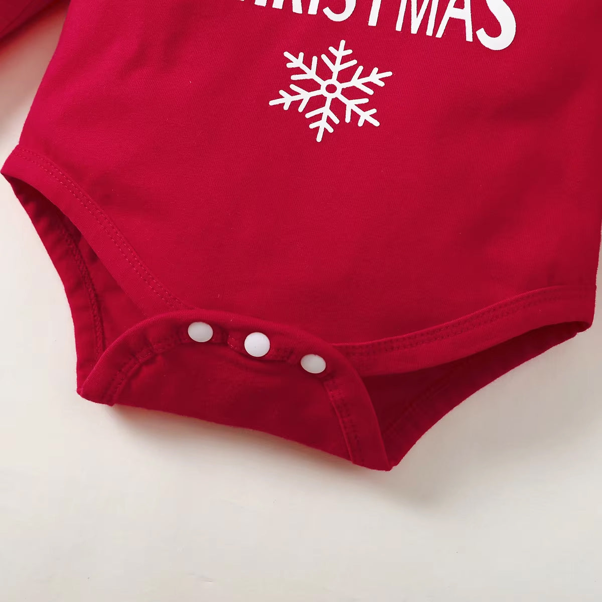 3PCS Sweet My 1st Christmas Letter Plaid Print Baby Girl Set