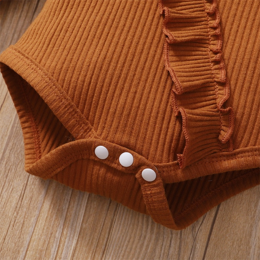 3PCS Casual Floral Print Long Sleeve Baby Set