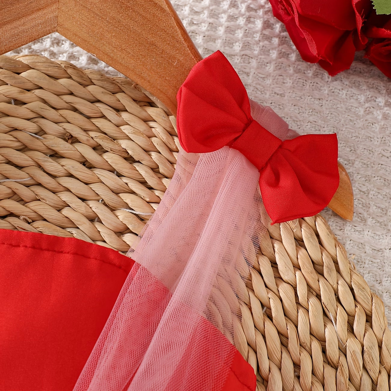 Charming Strawberry Print Sleeveless Baby Skirt