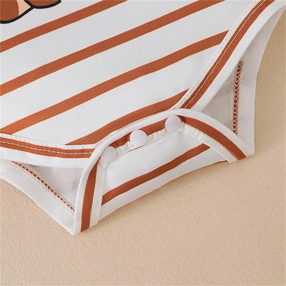 3PCS Giraffe Stripe Long Sleeve Printed Baby Set