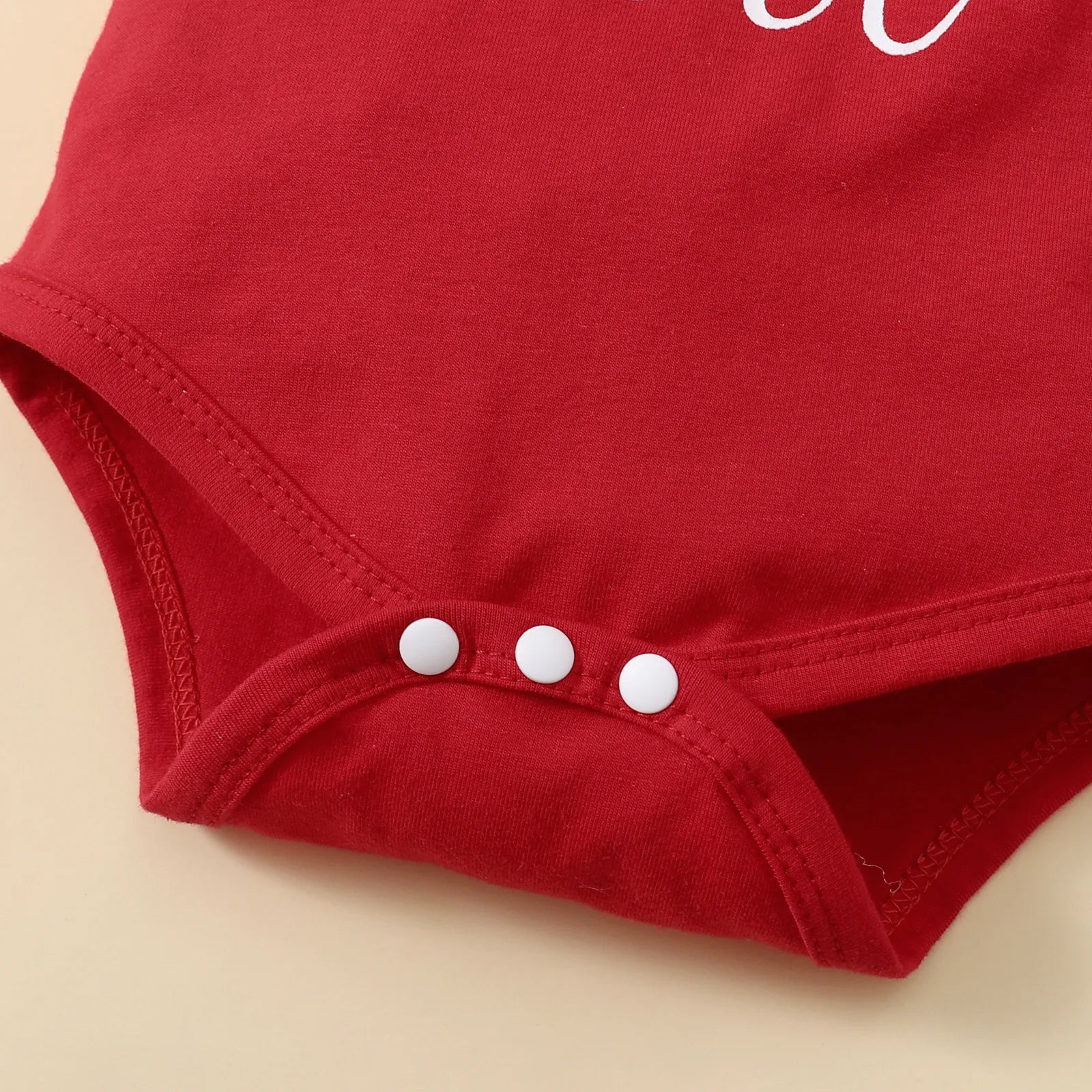 3PCS Mommy's Little Girl Letter Strawberry Stripe Print Baby Set