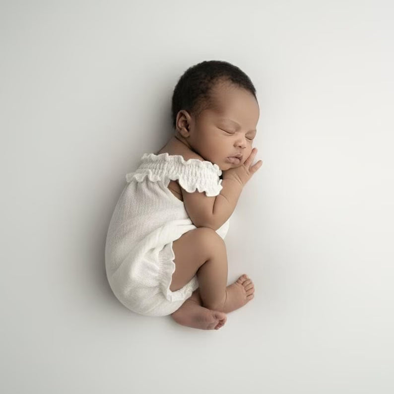 2PCS Simple Solid Color Sleeveless Baby Romper