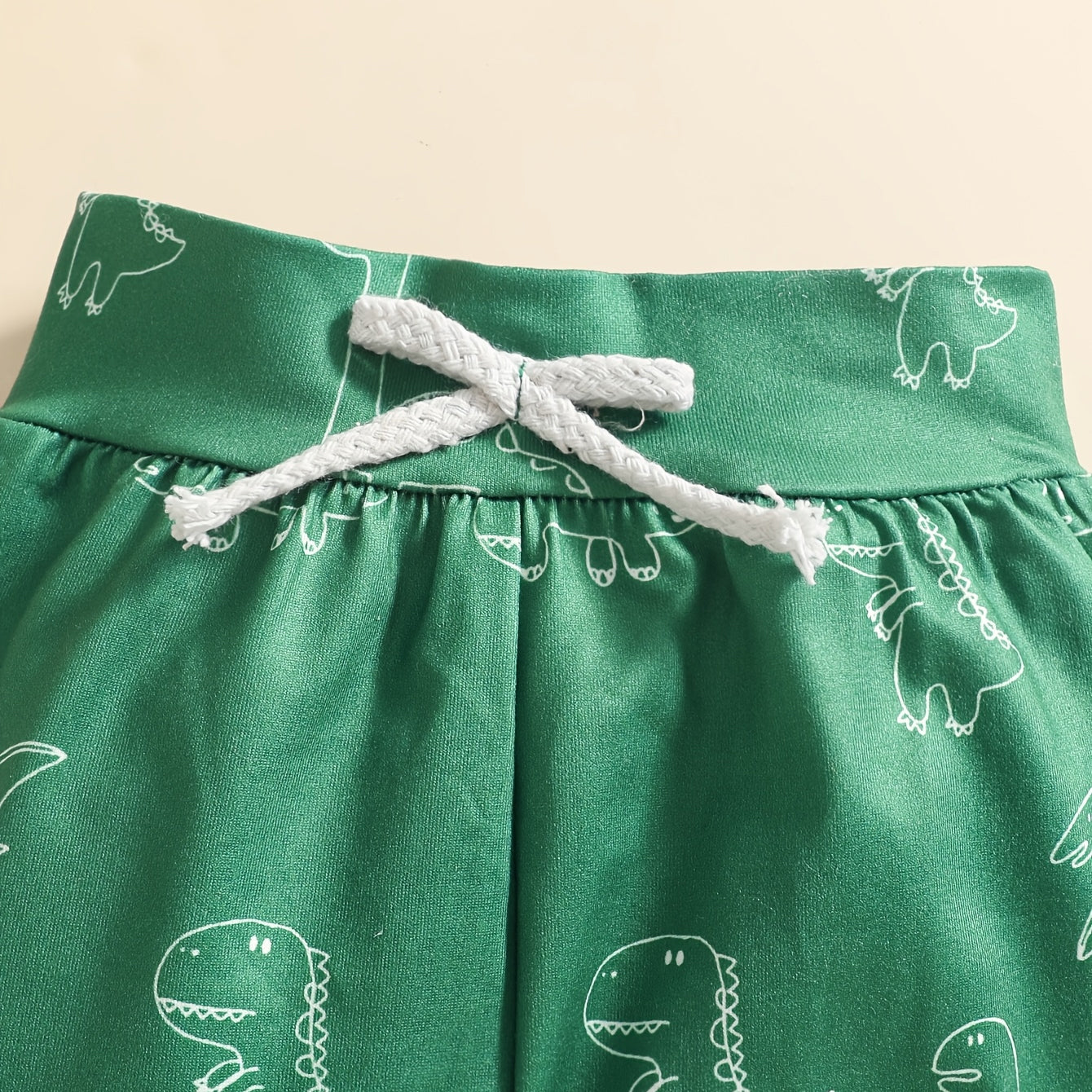 3PCS Lovely All-over Dinosaur Print Short Sleeve Baby Set