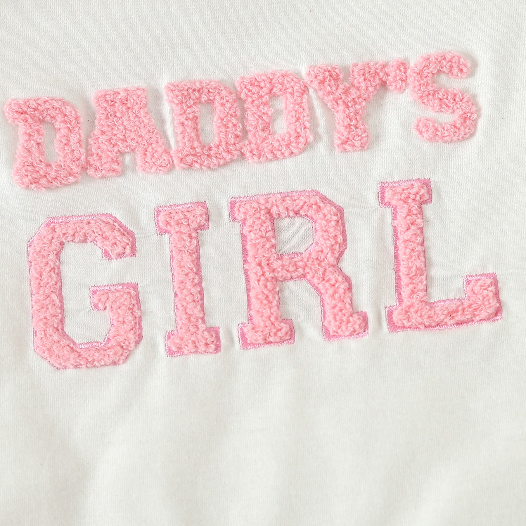 3PCS Daddy's Girl Letter Embroidery Plaid Printed Baby Set