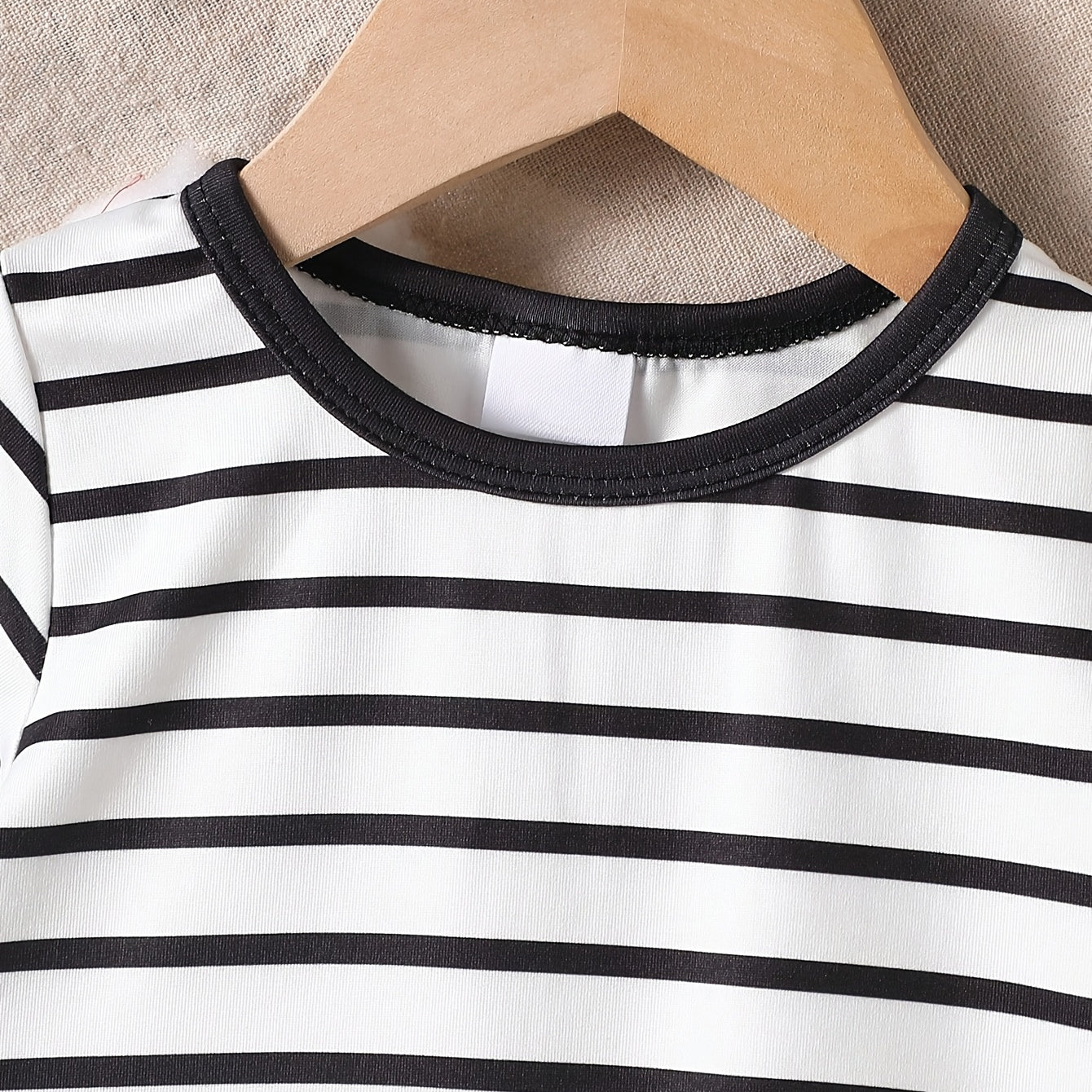 2PCS Casual Sketch Puppy Stripe Printed Short Sleeve Baby Set