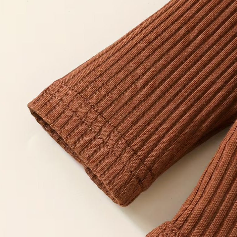 4PCS  Hello I'm New Here Deer Letter Floral Printed Baby Set