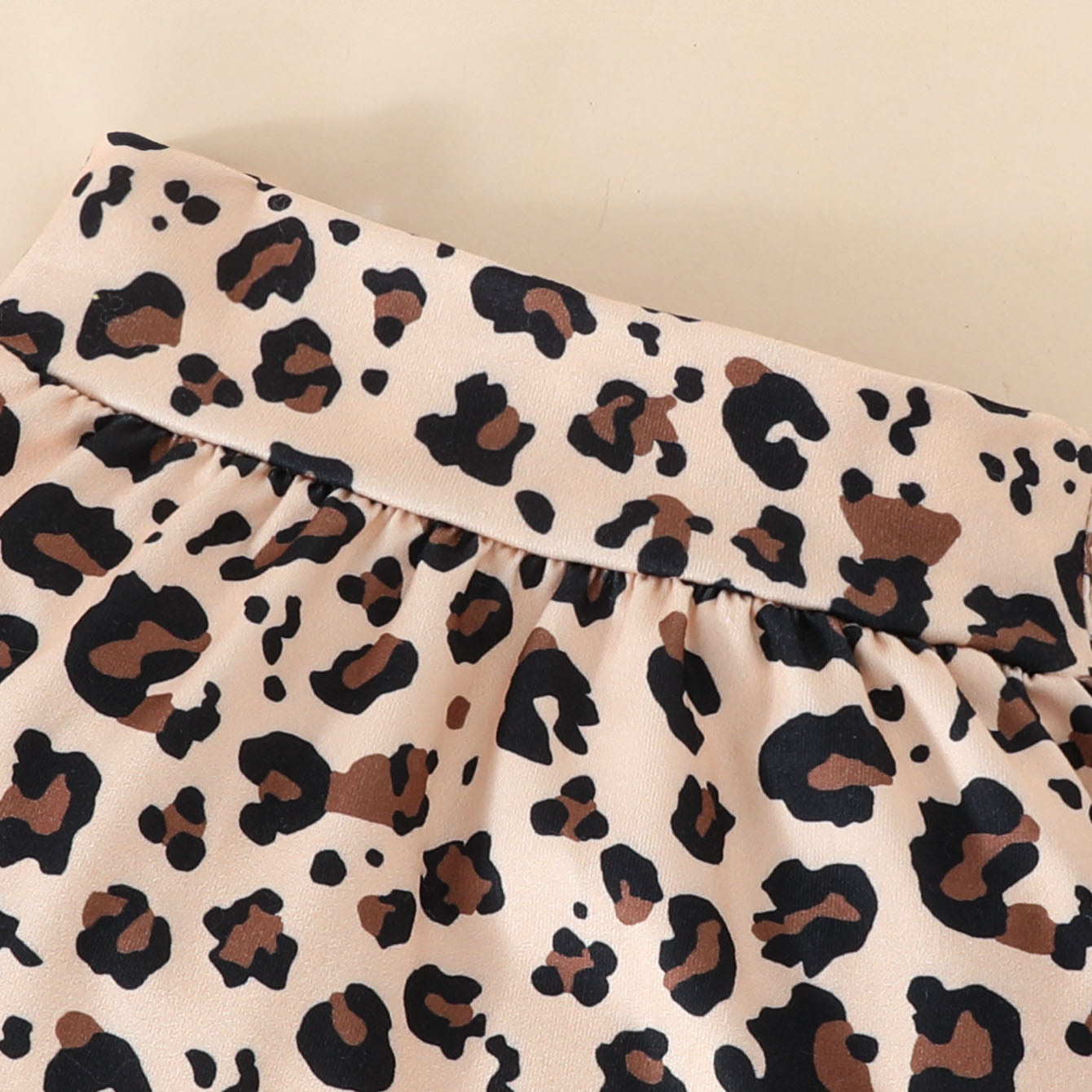 3PCS Daddy's Girl Letter Leopard Printed Short Sleeve Baby Set