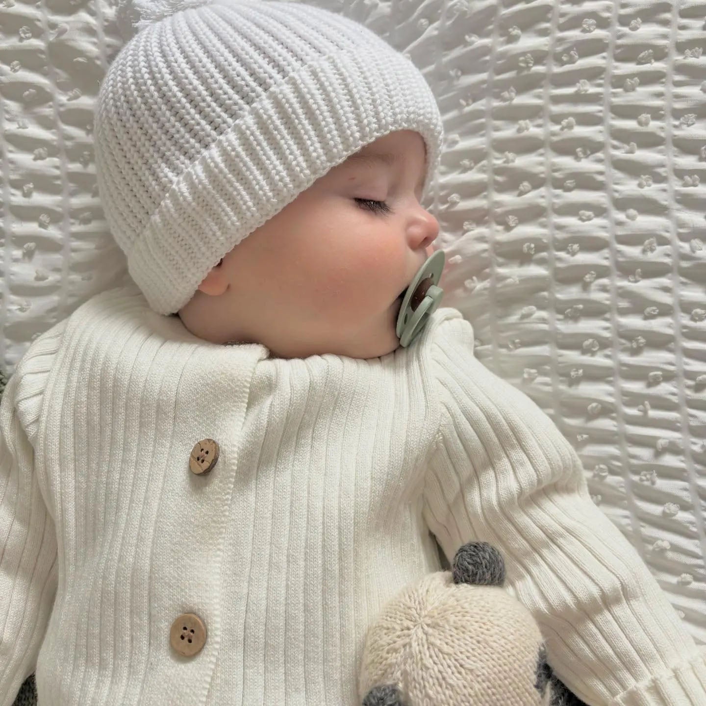 Comfy Solid Color Ribbed Knit Long Sleeve Baby Jumpsuit