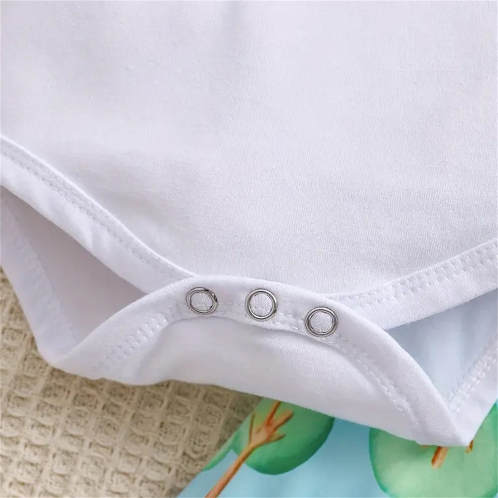 2PCS Casual Cute Animal Print Long Sleeve Baby Set