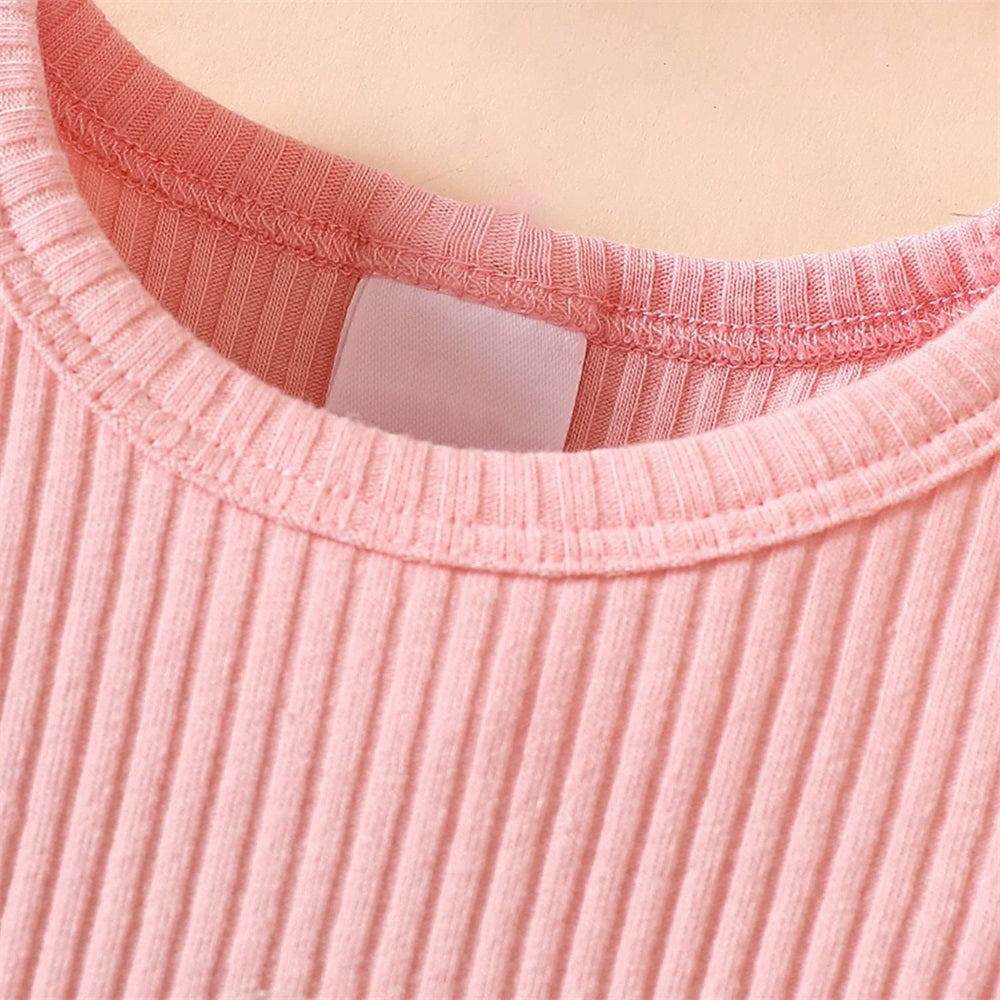 2PCS Floral Embroidery Fly Sleeve Tulle Skirt Baby Romper