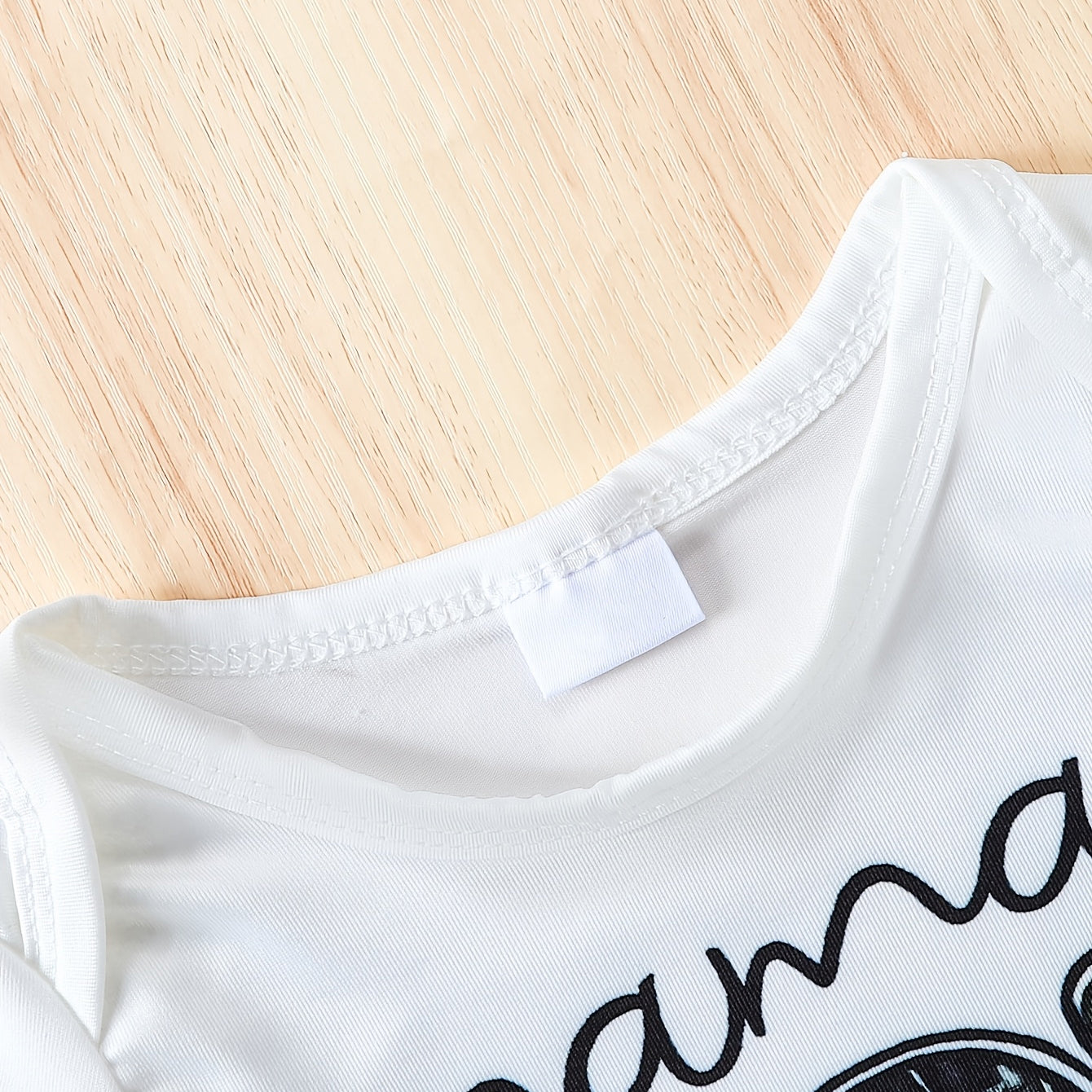 3PCS Cool Mama's Boy Letter Camo Print Short Sleeve Baby Set