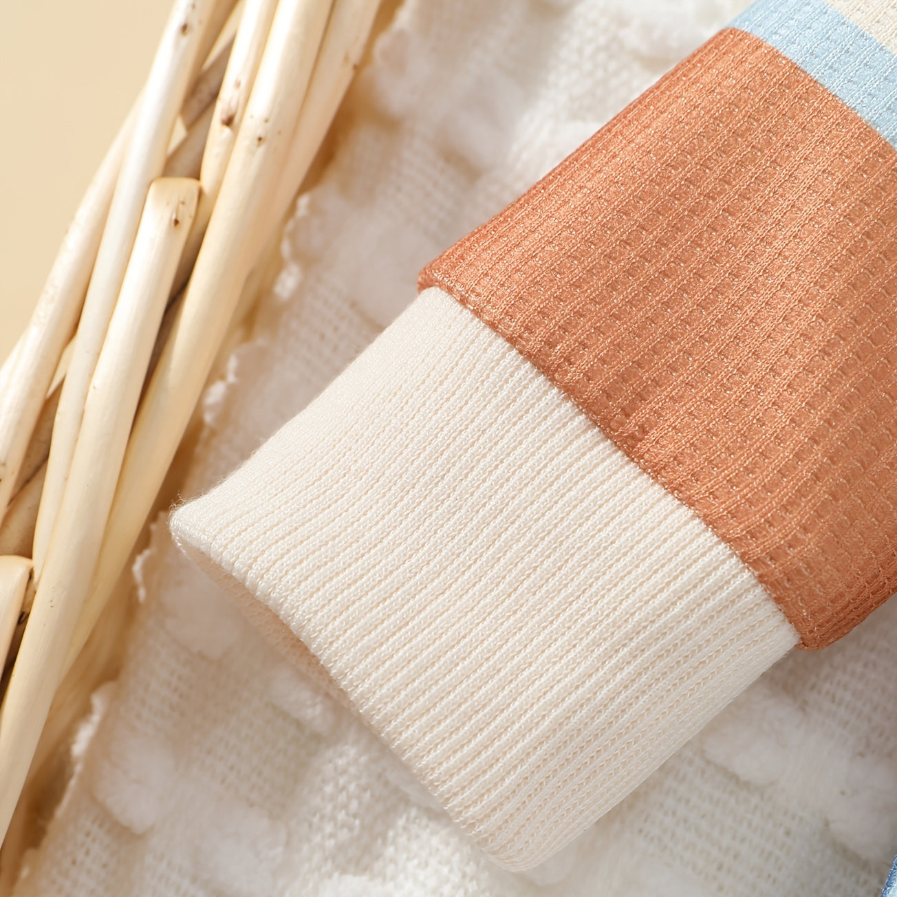 3PCS Bear Stripe Printed Long Sleeve Baby Set