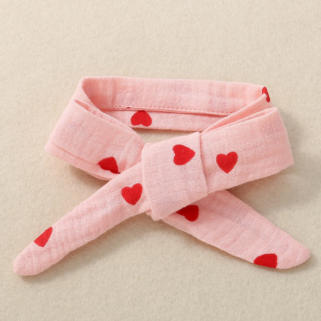 2PCS Grace Heart Print Long Sleeve Baby Romper