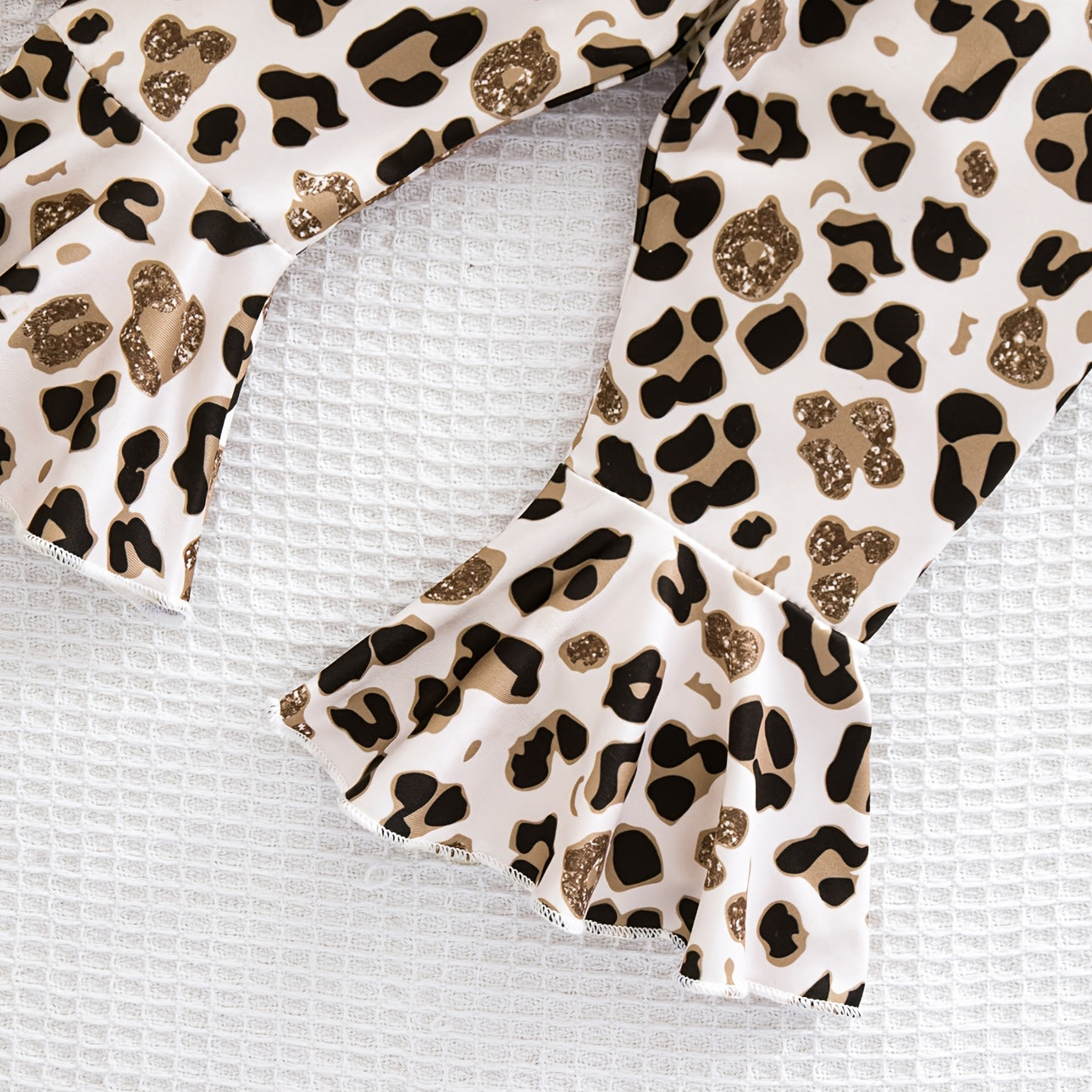 3PCS Lovely Mommy's Little Girl Letter Leopard Print Baby Set