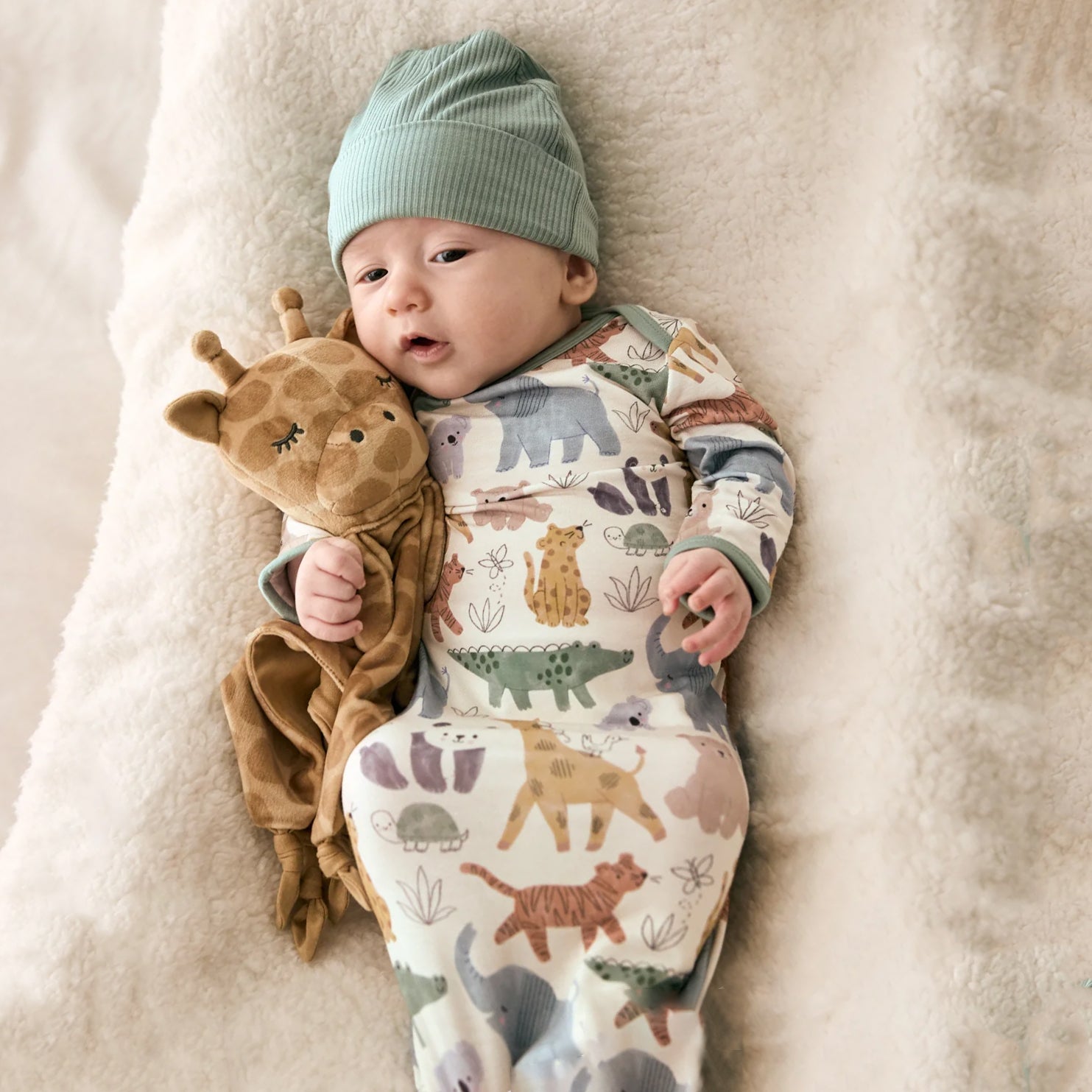 Various Animals Printed Long Sleeve Baby Sleeping Bag