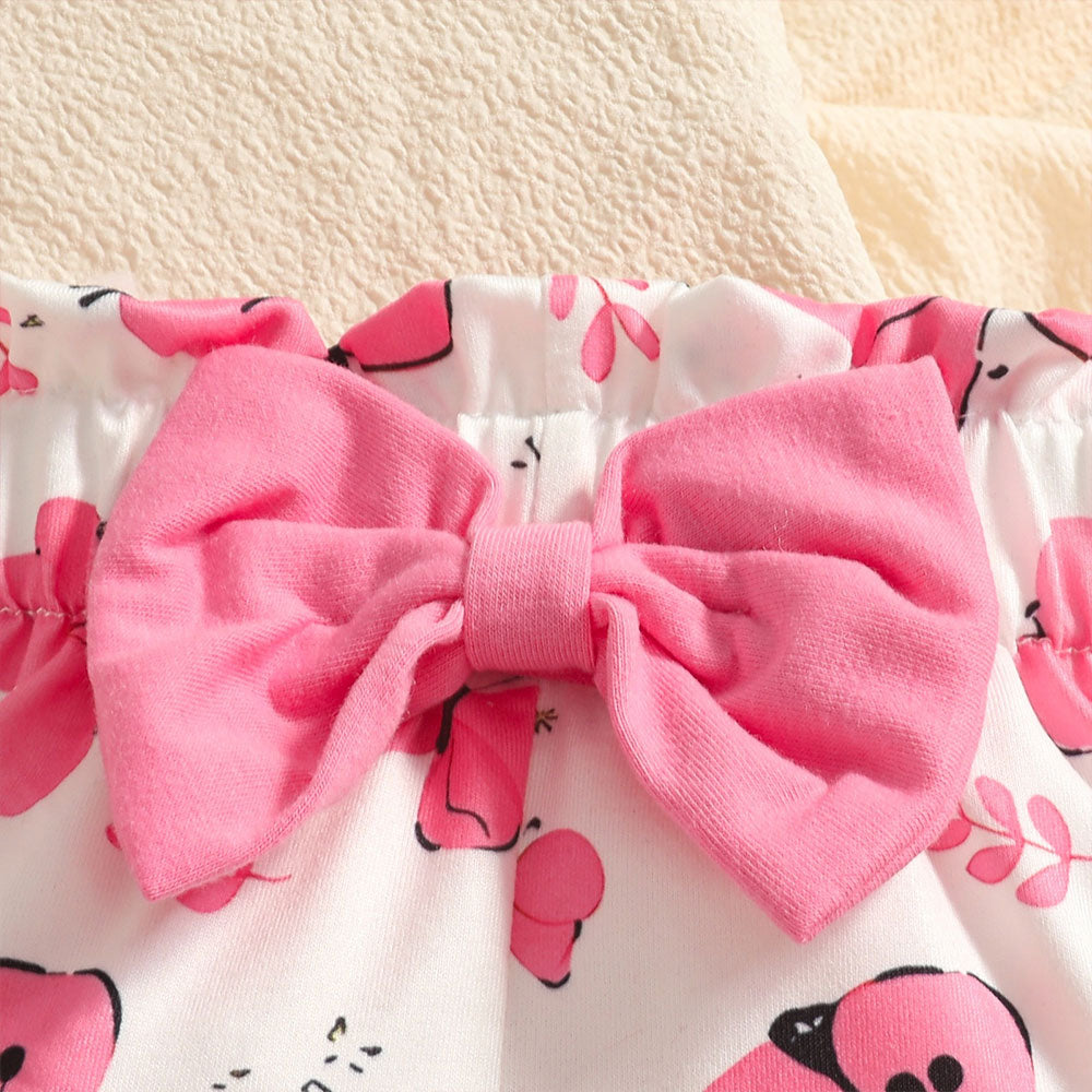 3PCS Daddy's Girl Mommy's World Letter Butterfly Print Baby Set