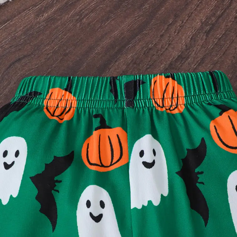 3PCS My First Halloween Letter Ghost Print Baby Set