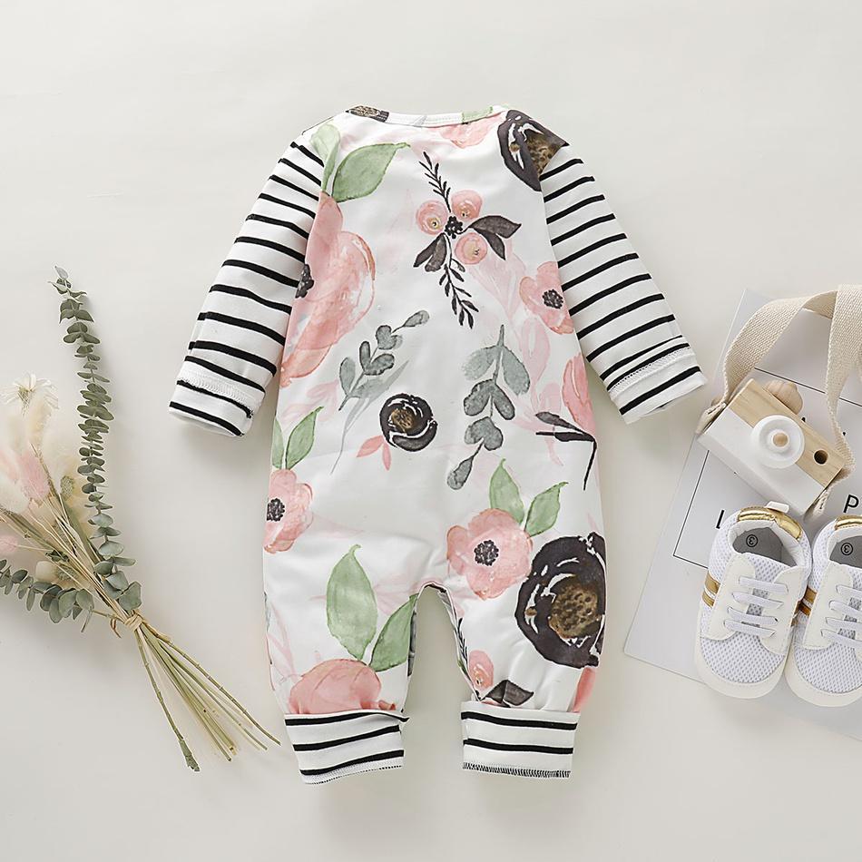 Baby Girl Adorable Floral Print Jumpsuit