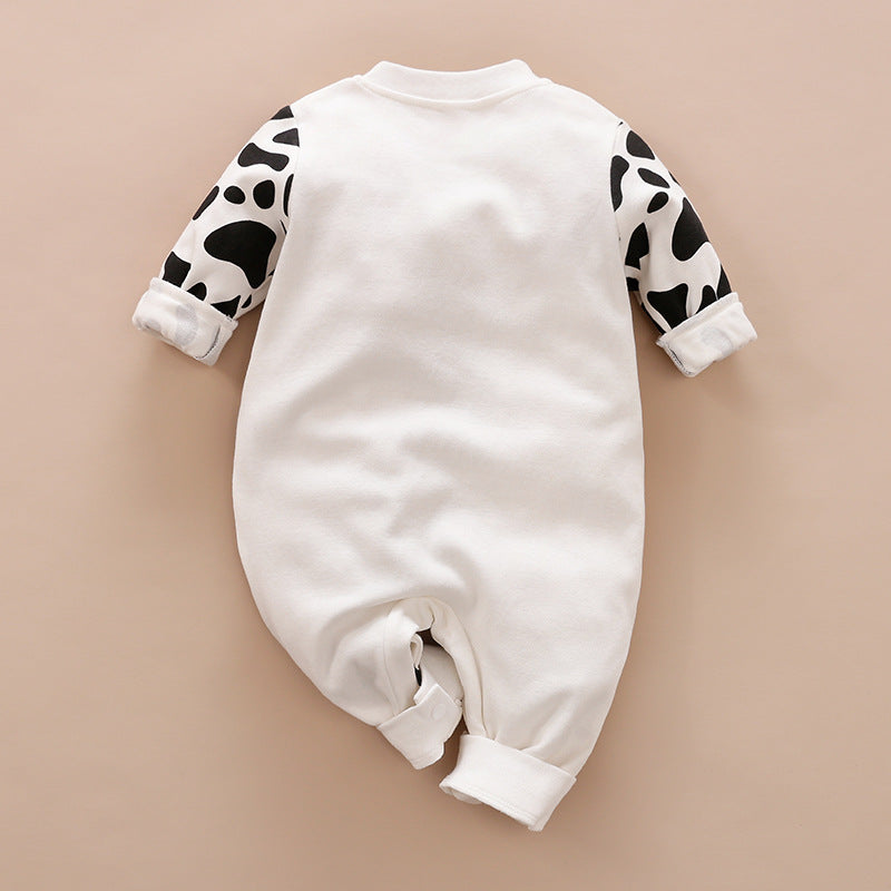 Cartoon Pattern Milk Cow Jumpsuit