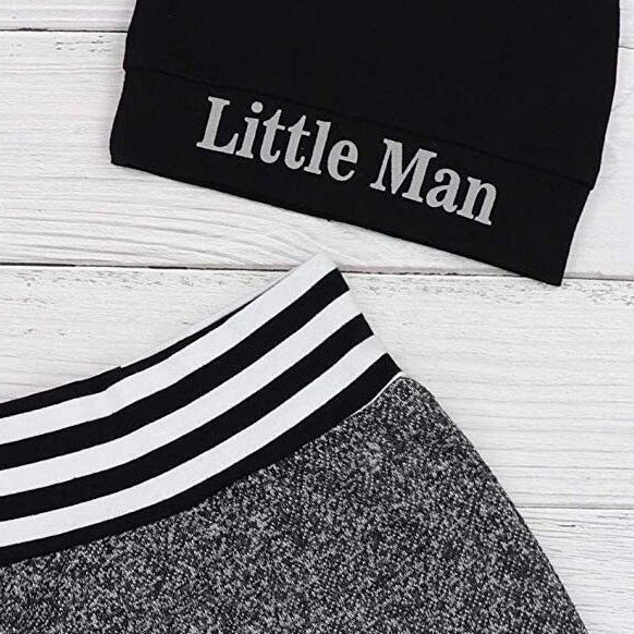 Conjunto de pantalones y tops con estampado de letras de Little Man