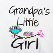 Grandpa's Little Girl Birds Printed Baby Girl Romper